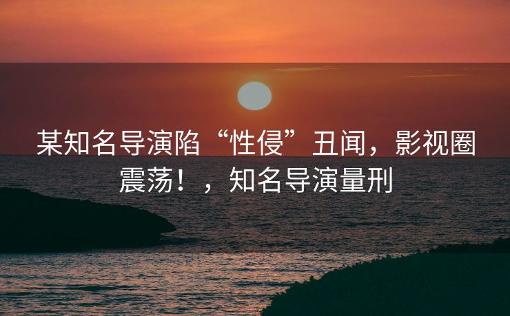 某知名导演陷“性侵”丑闻，影视圈震荡！，知名导演量刑