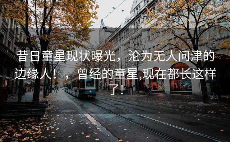 昔日童星现状曝光，沦为无人问津的边缘人！，曾经的童星,现在都长这样了!