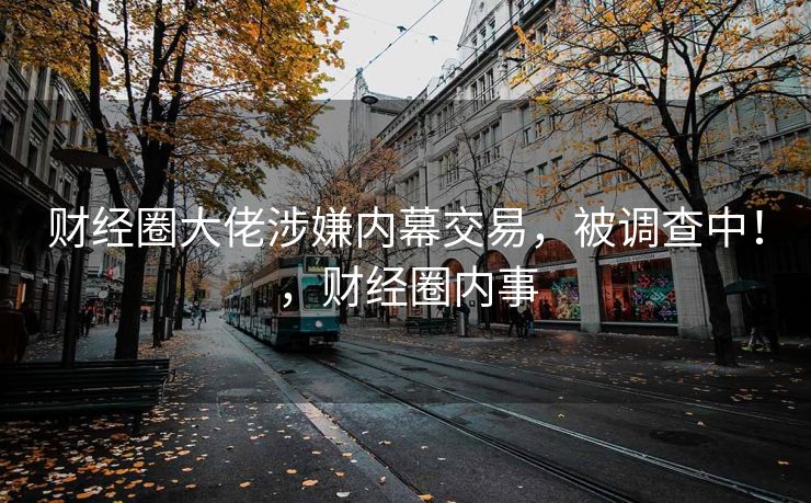 财经圈大佬涉嫌内幕交易，被调查中！，财经圈内事