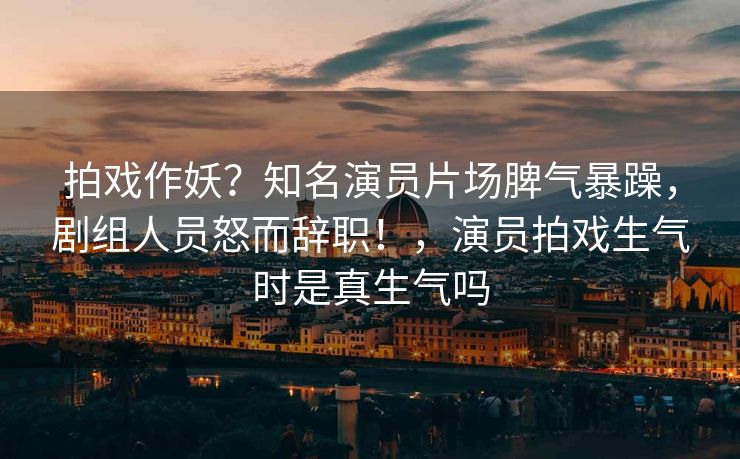 拍戏作妖？知名演员片场脾气暴躁，剧组人员怒而辞职！，演员拍戏生气时是真生气吗