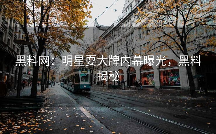 黑料网：明星耍大牌内幕曝光，黑料揭秘